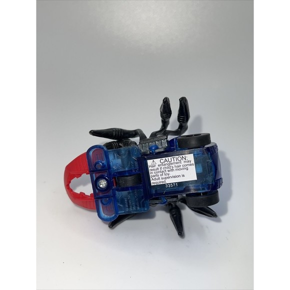 Marvel Hasbro Spiderman Spider Wars Attack Battle Pullback Car Toy 2013 Blu/Red - Picture 4 of 4